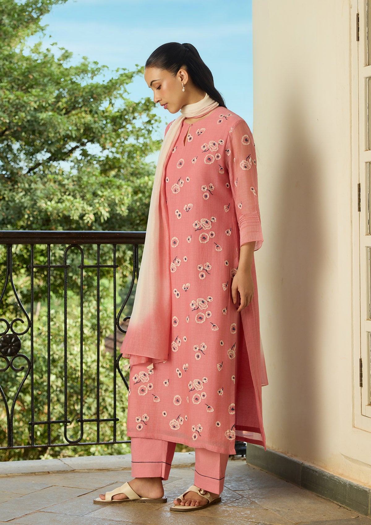 Blush Embroidered Kurta Set