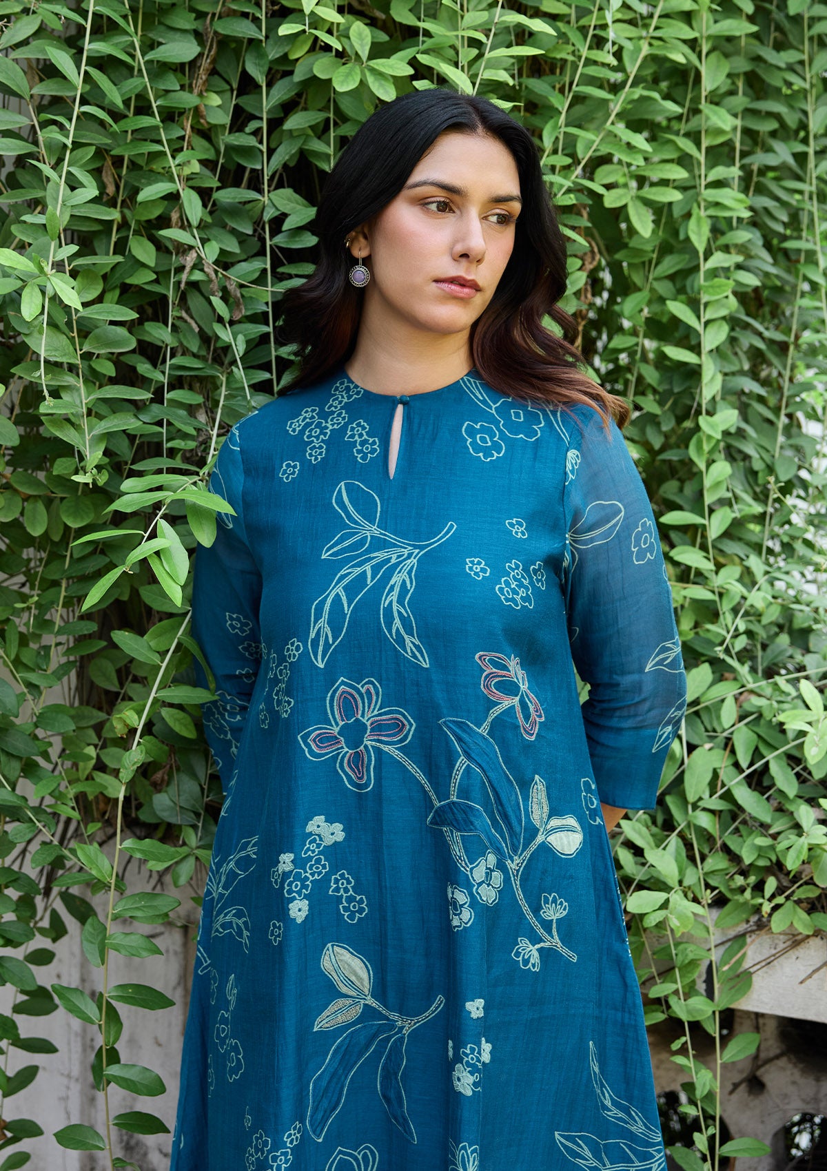 Indigo Thread Embroidered Co-ord Set