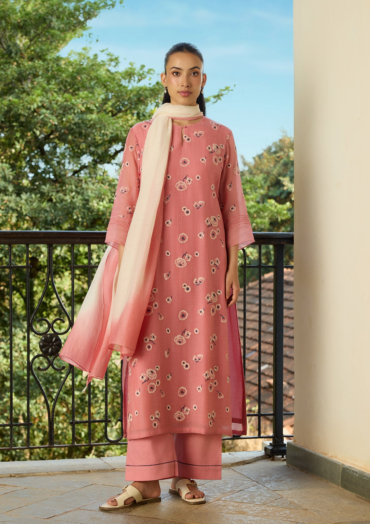 Blush Embroidered Kurta Set