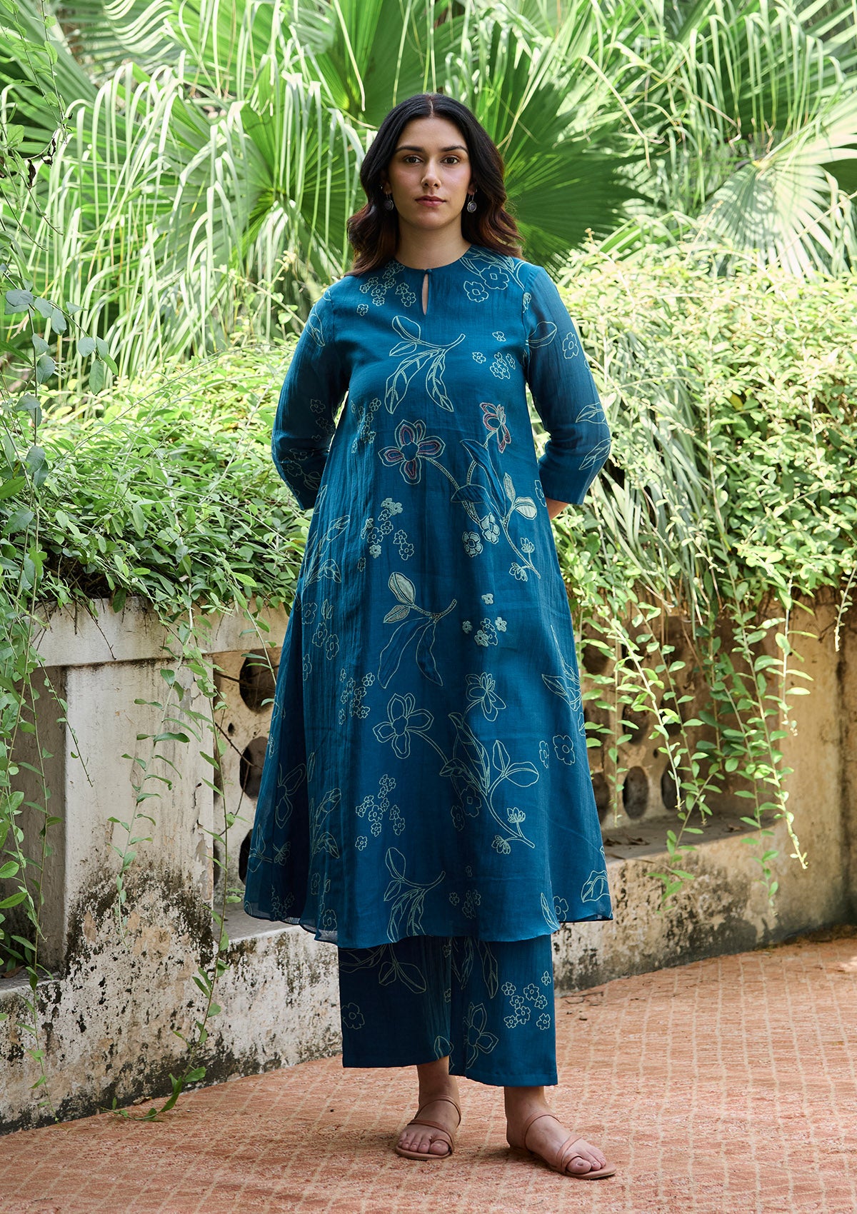 Indigo Thread Embroidered Co-ord Set