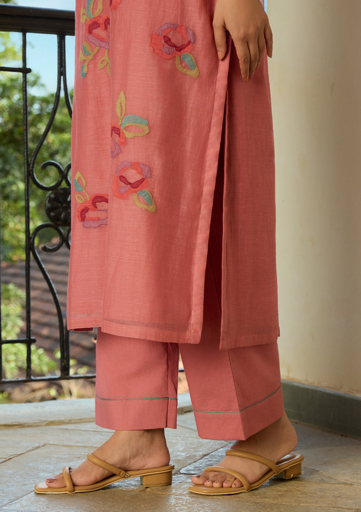 Blush Applique Kurta Set