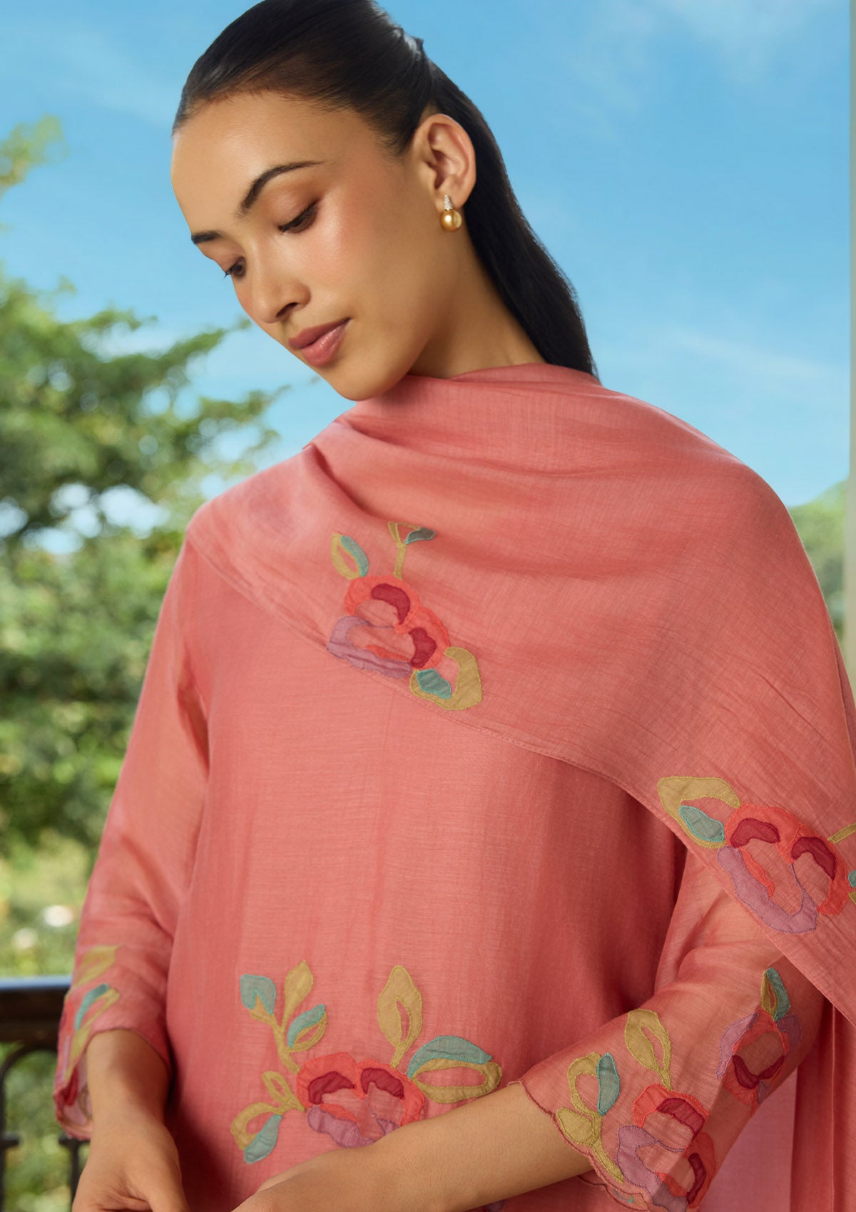 Blush Applique Kurta Set