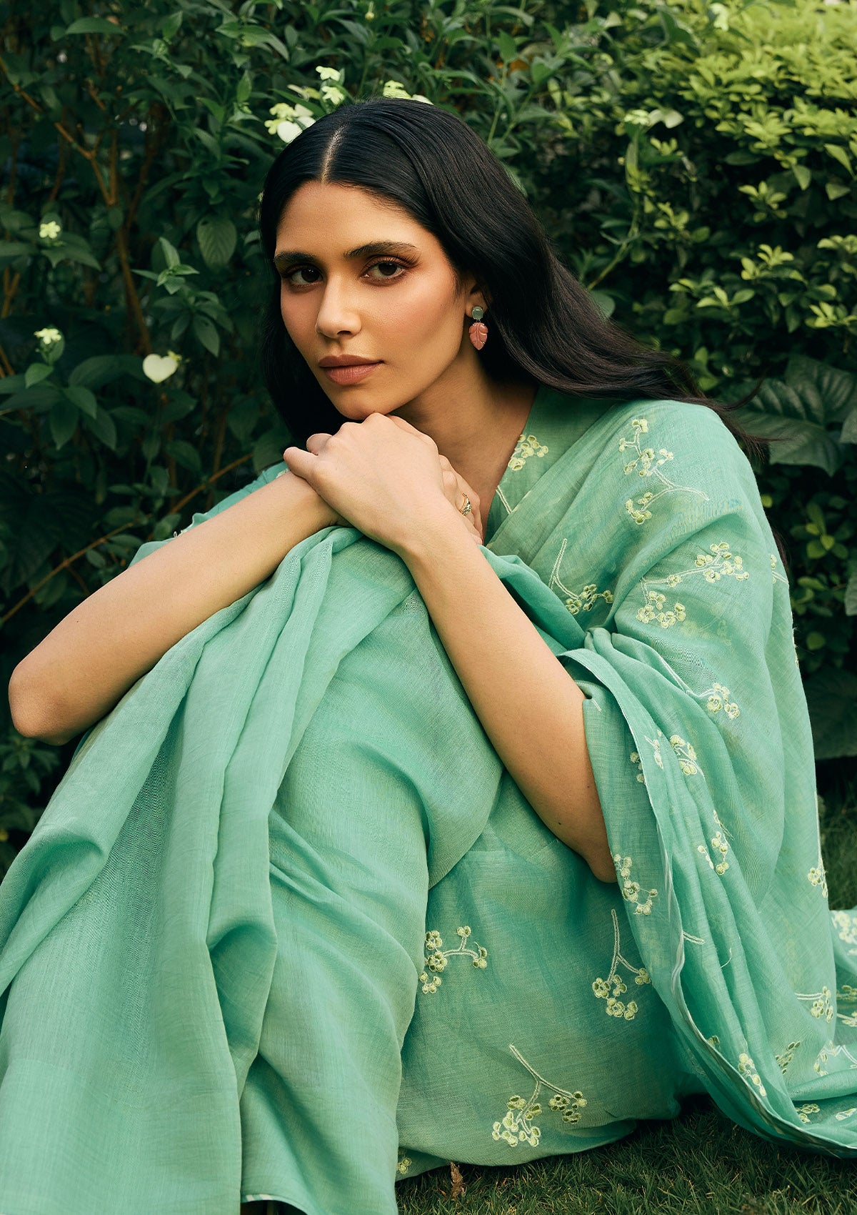 Verdant Embroidered Saree