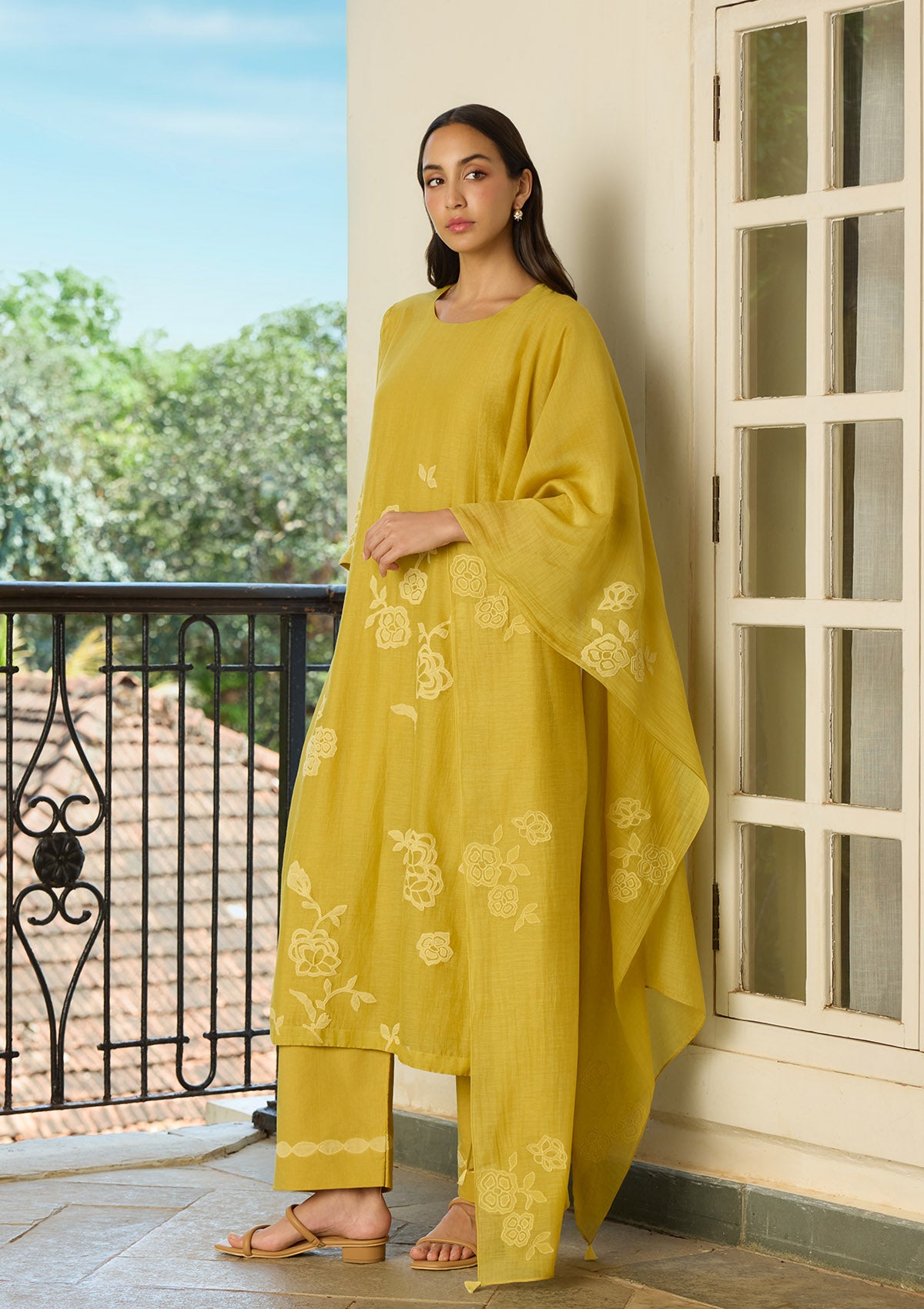 Marigold Applique Kurta Set