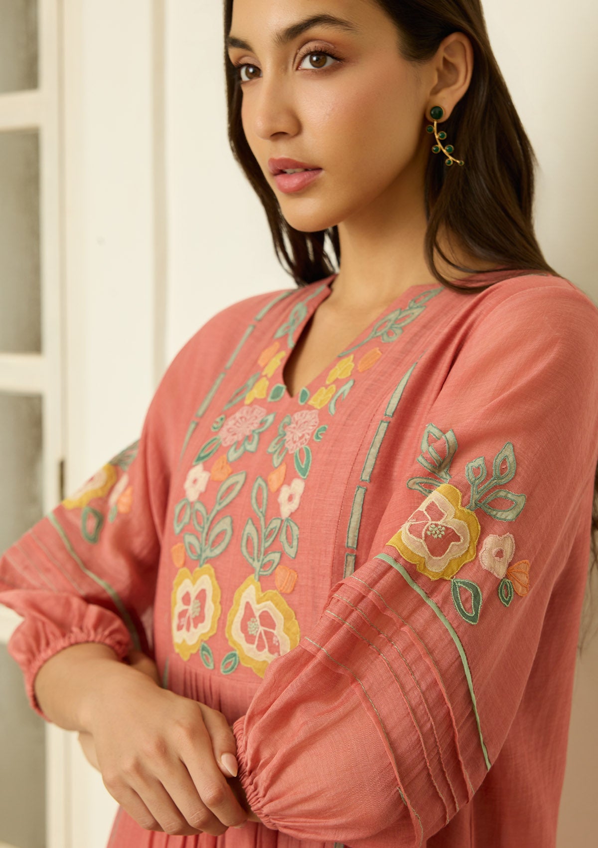 Blush Applique Dress