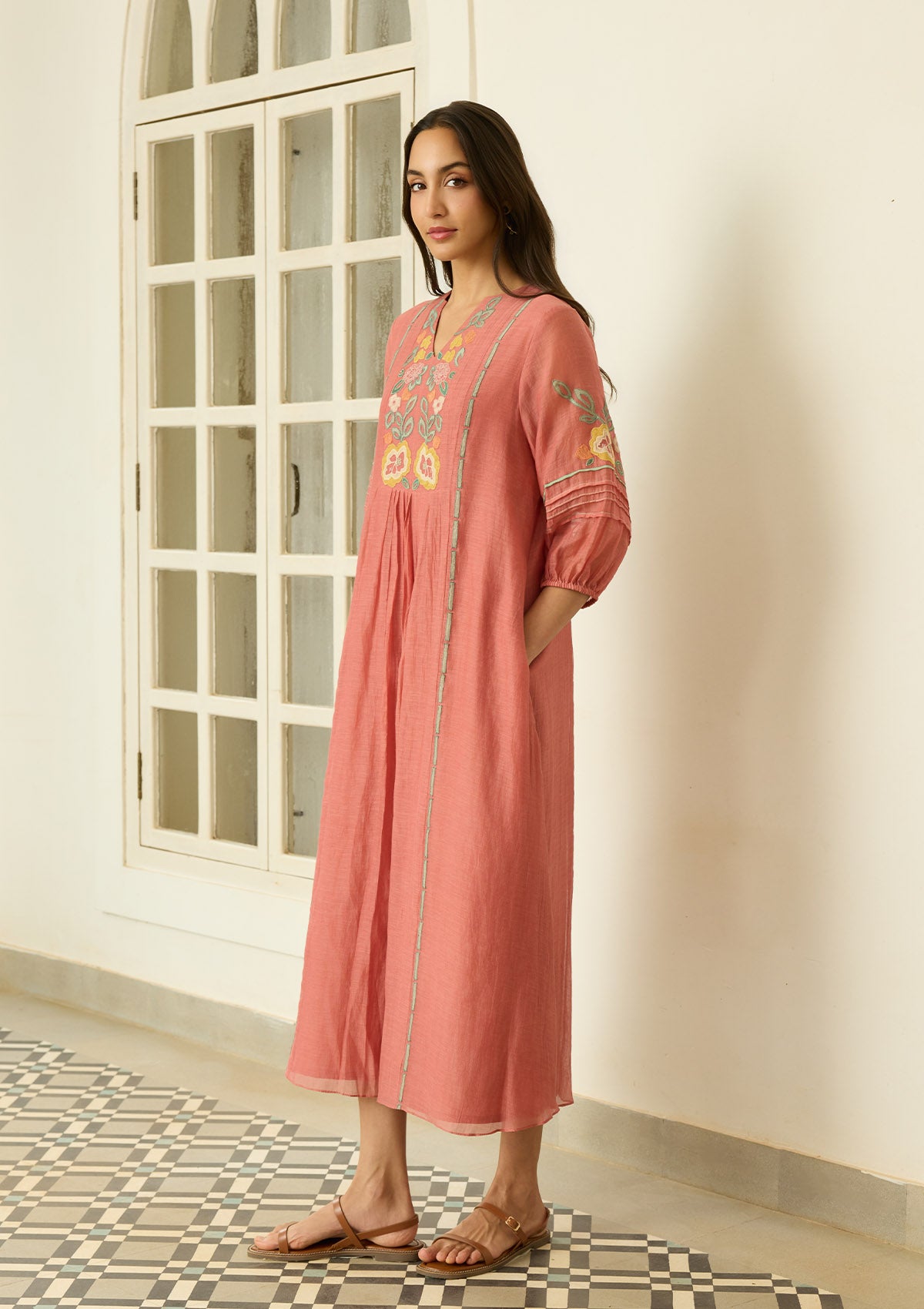 Blush Applique Dress