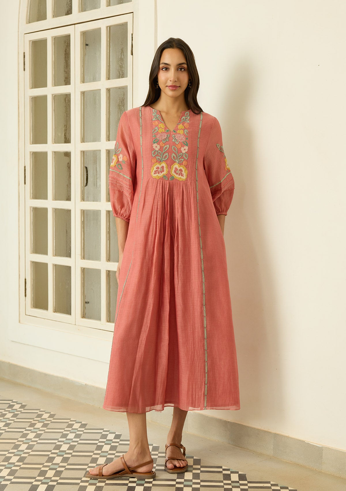 Blush Applique Dress