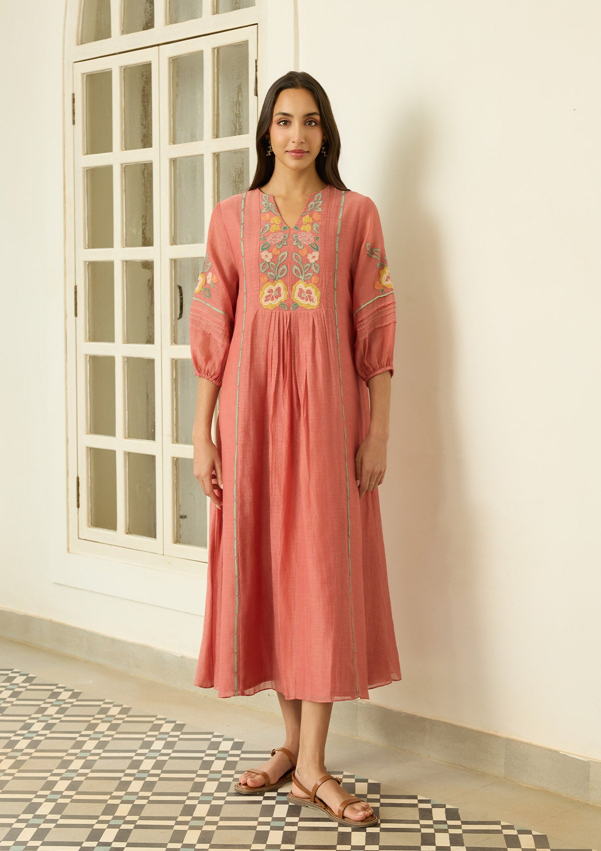Blush Applique Dress
