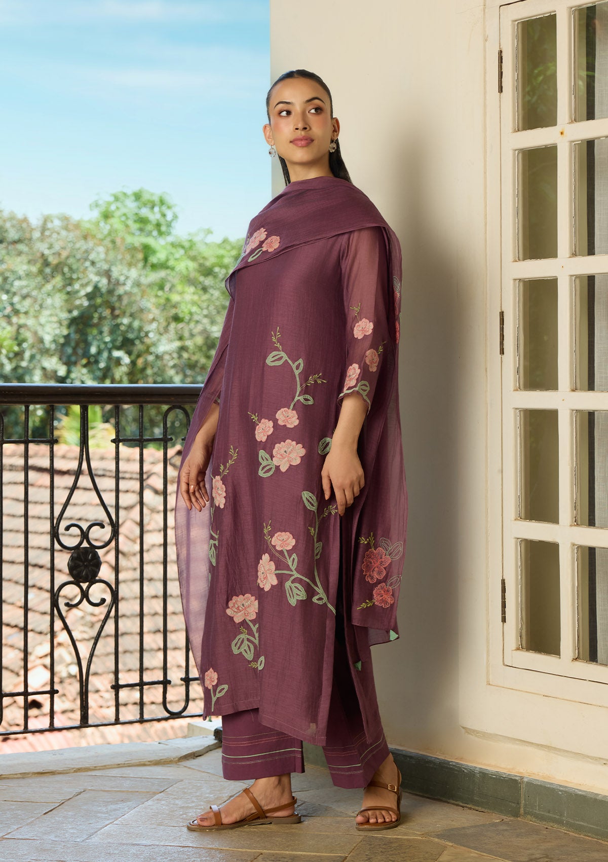 Amethyst  Applique Kurta set