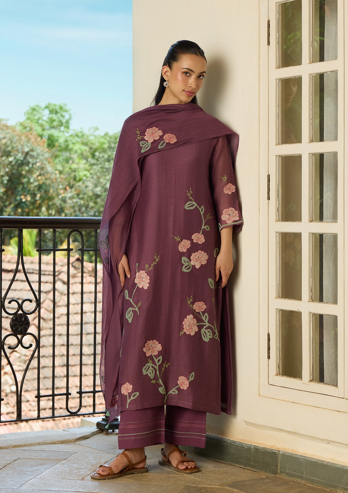 Amethyst  Applique Kurta set
