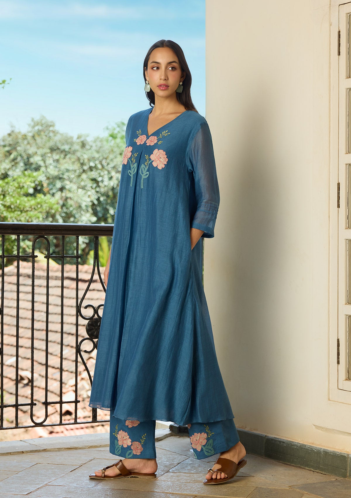 Indigo Applique Co-ord Set