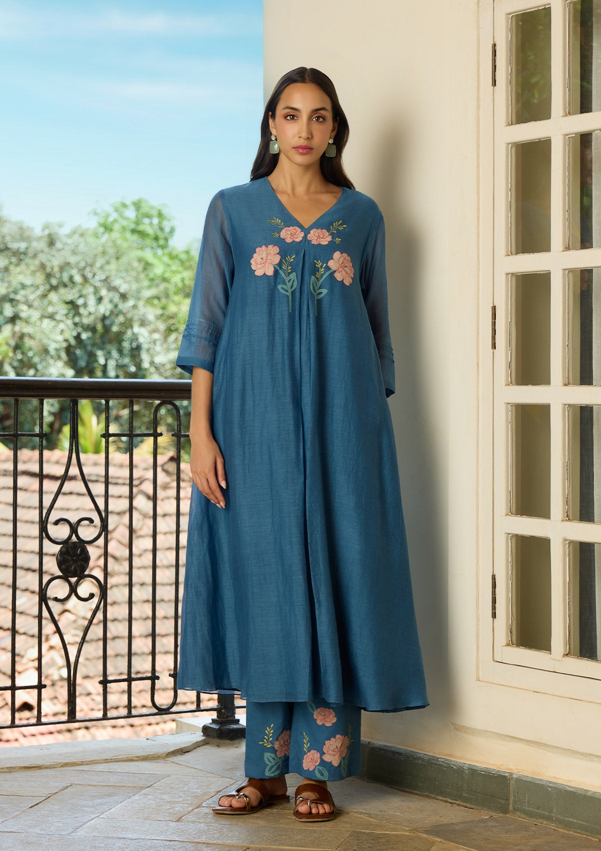 Indigo Applique Co-ord Set