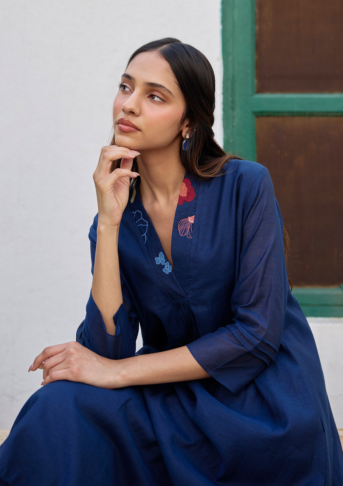 Midnight Blue Applique Co-ord Set