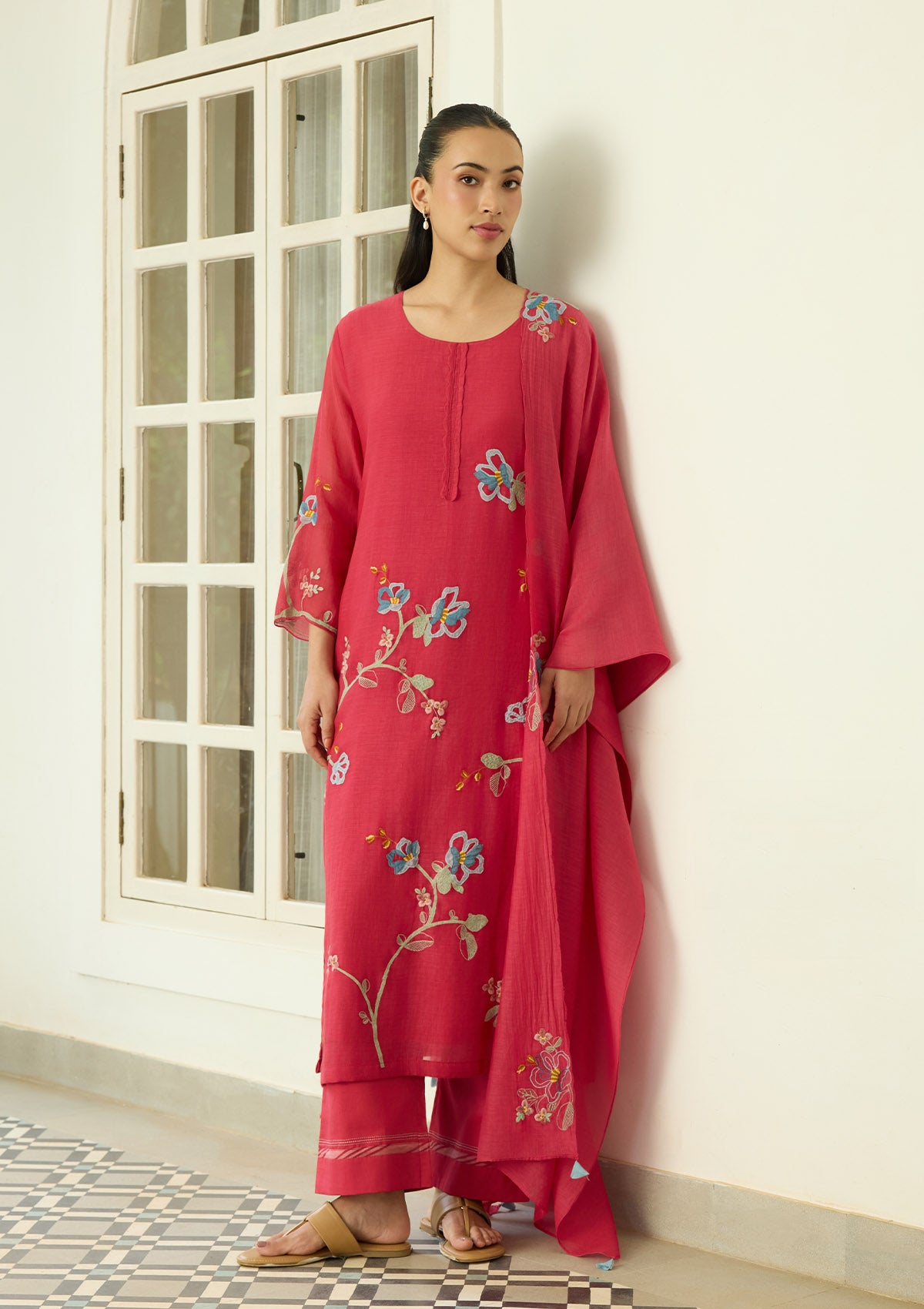 Scarlet Applique Kurta Set