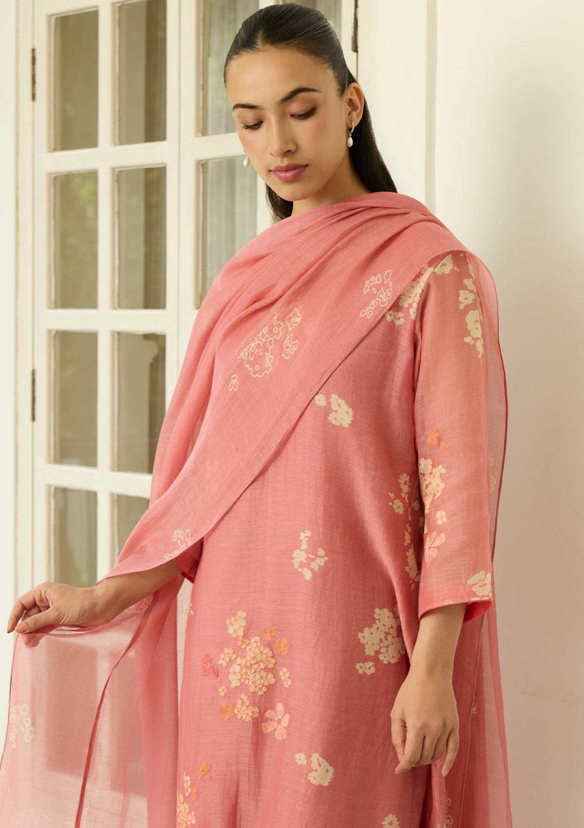Blush Floral Kurta Set