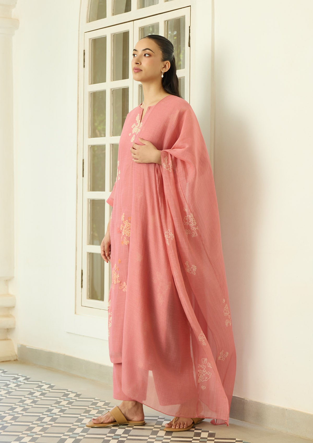 Blush Floral Kurta Set