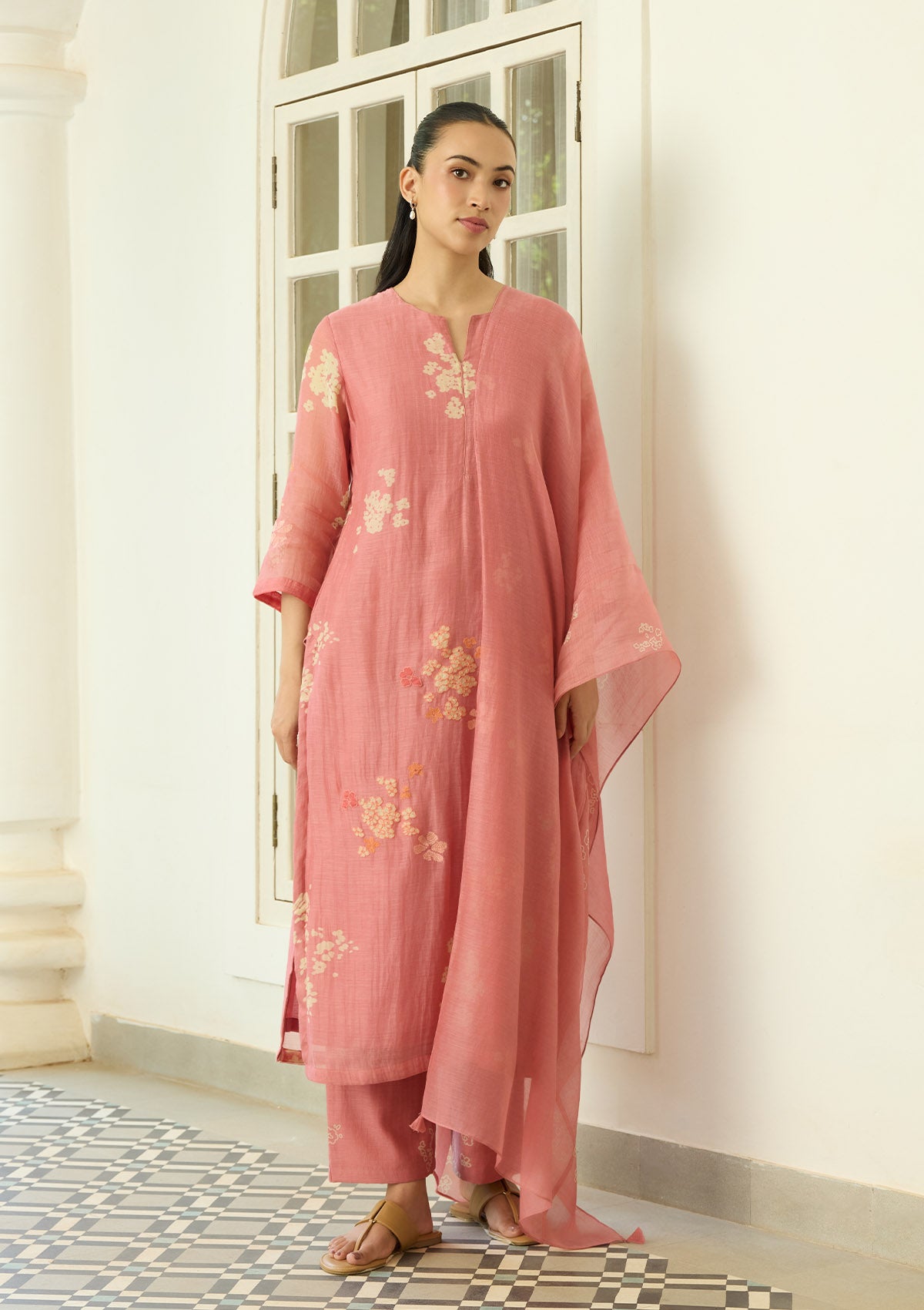 Blush Floral Kurta Set