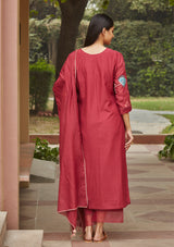 Petunia Applique Floral Kurta set