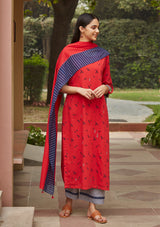 Camellia Geometric Print Kurta Set