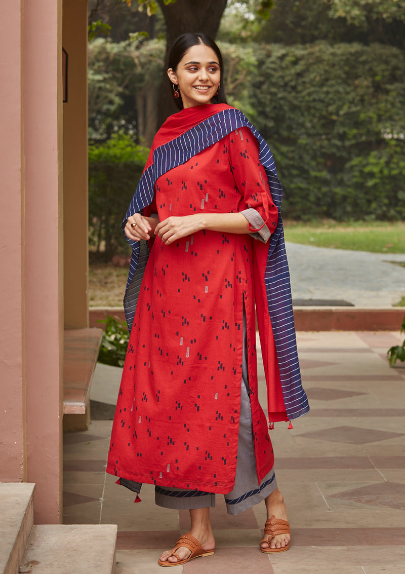 Camellia Geometric Print Kurta Set