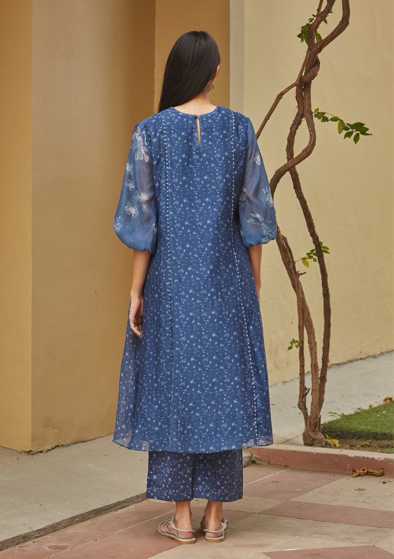 Indigo Floral Printed Co-ord Set