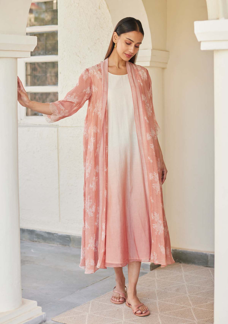 Hibiscus Ombre Printed Jacket Set