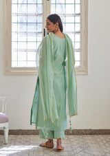 Seafoam Applique Kurta Set