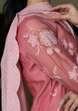 Hibiscus Thread Embroidered Kurta Set