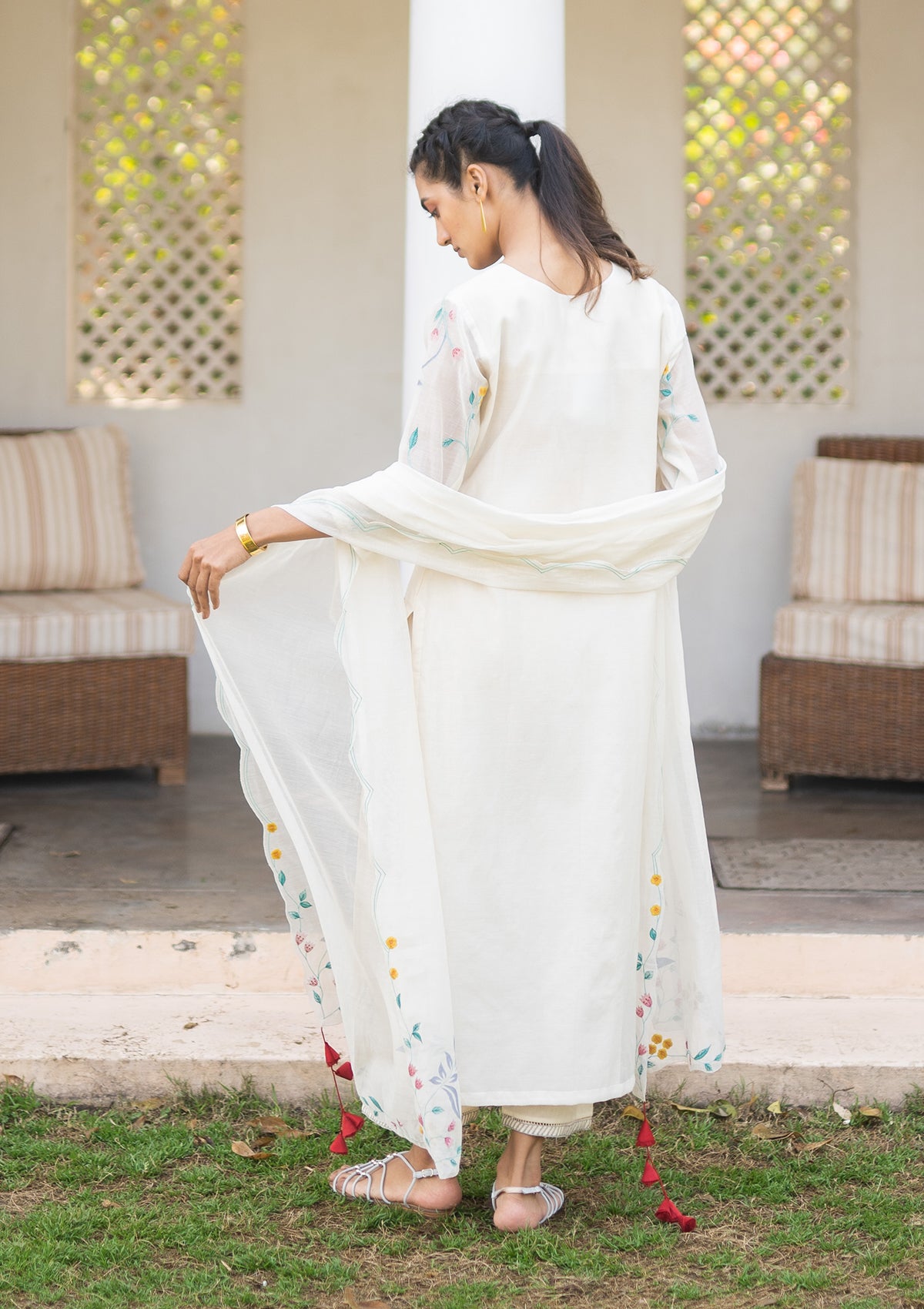Pearl Applique Kurta Set