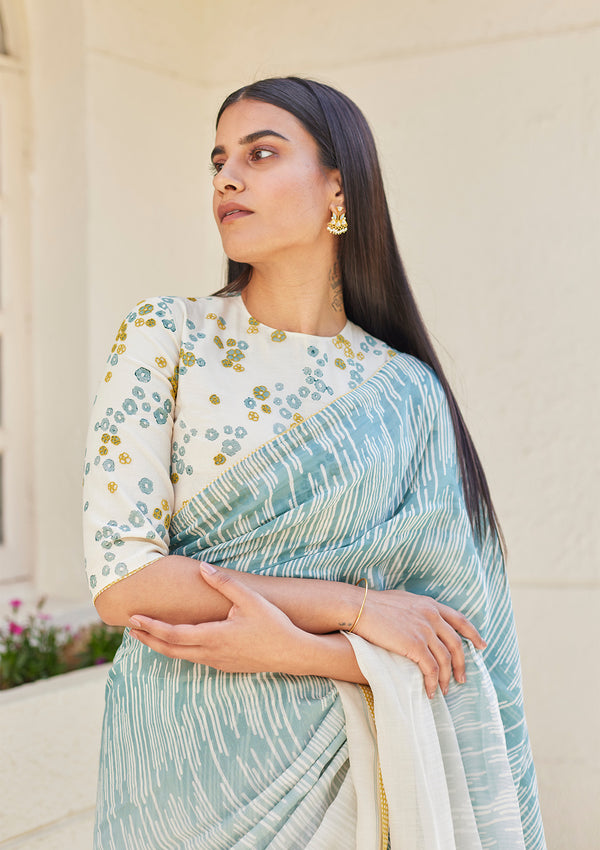 Sky Ombre Printed Saree