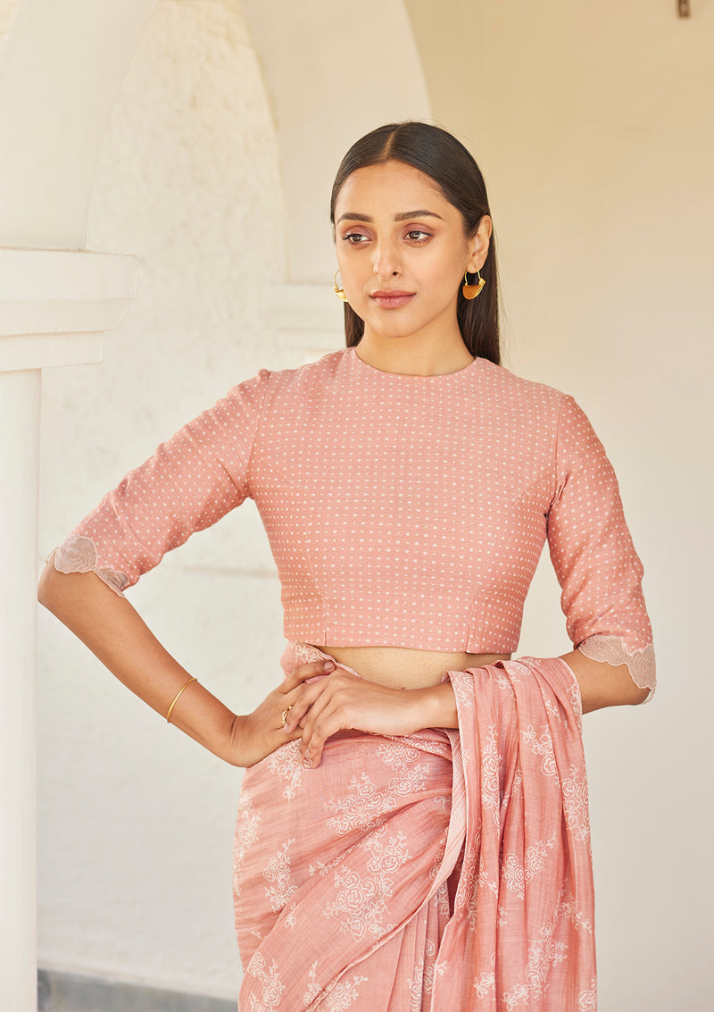 Hibiscus Printed Saree