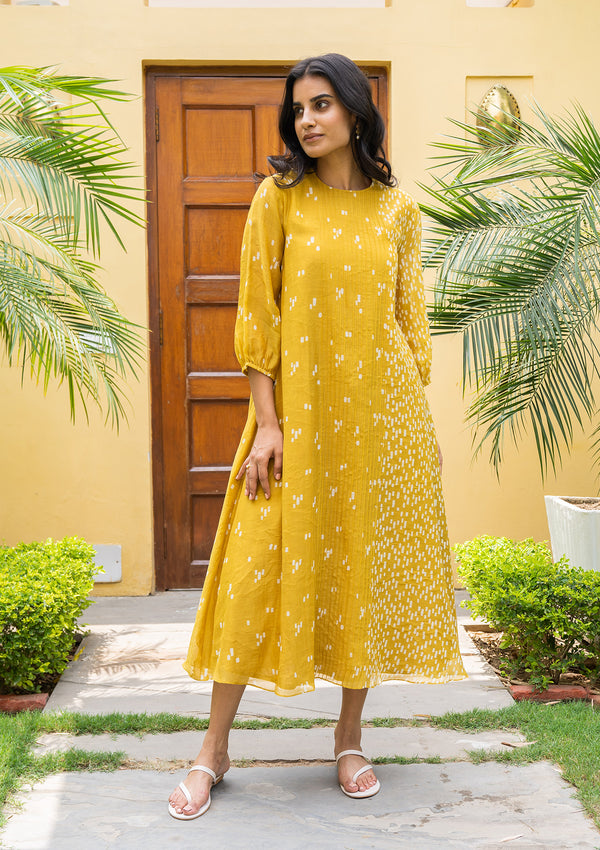 Marigold Pintuck Dress